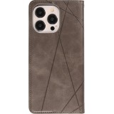 Coque iPhone 13 - Flip Géometrique - Gris