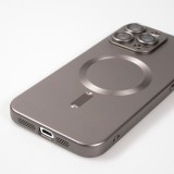 iPhone 16 Pro Case Hülle - Gummi weich mit Kameraschutzglas MagSafe - Dunkelgrau