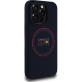 iPhone 15 Pro Max Case Hülle - Red Bull Racing MagSafe Silikonhülle mit rotem Ring - Blau