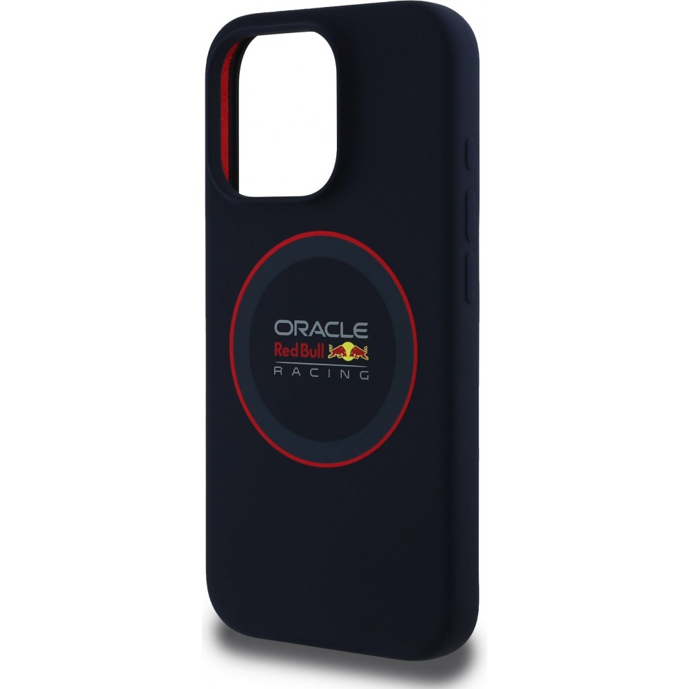 iPhone 15 Pro Max Case Hülle - Red Bull Racing MagSafe Silikonhülle mit rotem Ring - Blau
