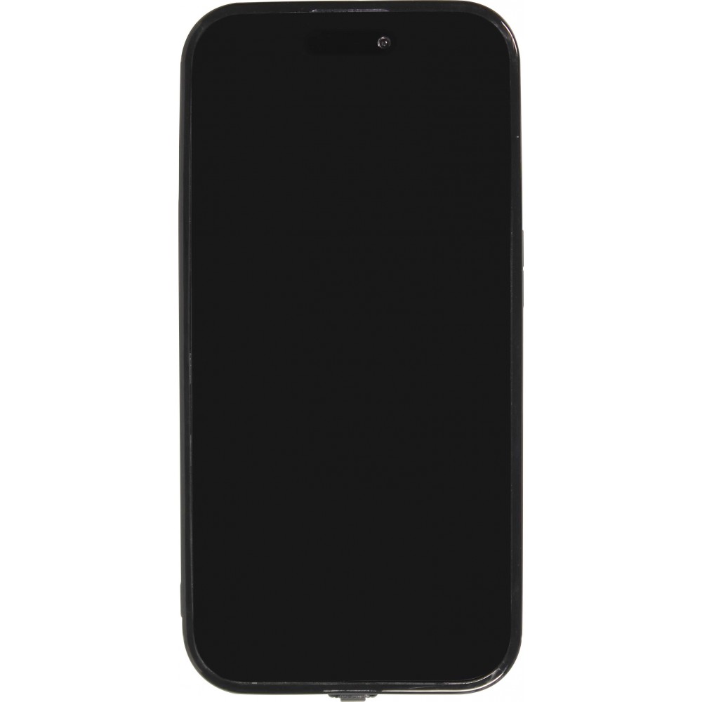 iPhone 15 Pro Max Case Hülle - Silikon Glossy integriertes LED Licht mit USB-C Anschluss - Shiny Heart - Rot