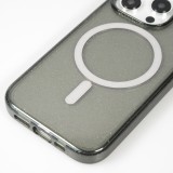 iPhone 15 Pro Max Case Hülle - Hartes Silikon mit Glitzer Rückseite und MagSafe - Schwarz