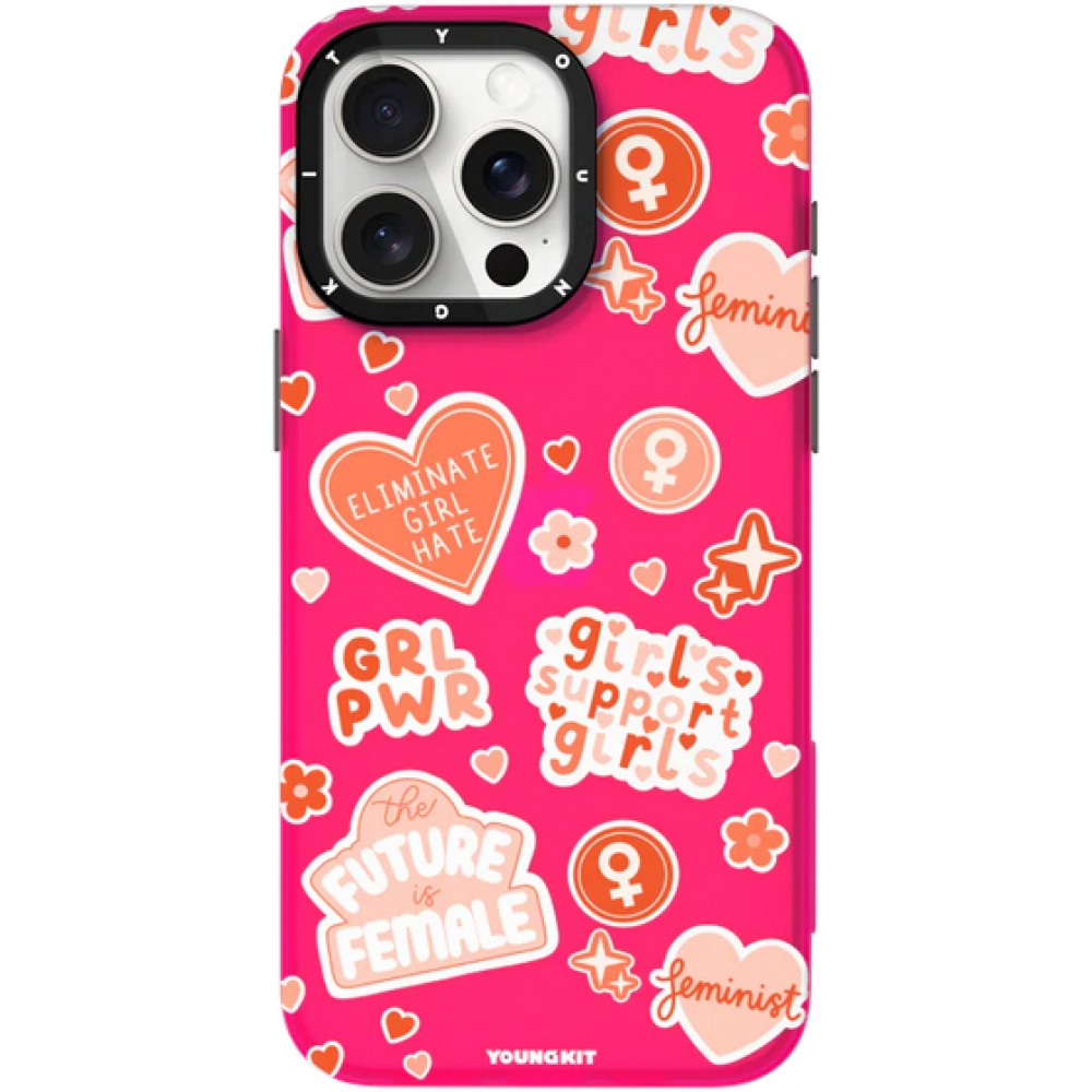 iPhone 15 Pro Max Case H&uuml;lle - Youngkit @Blushing. ginger Positive Quotes Case - Rot