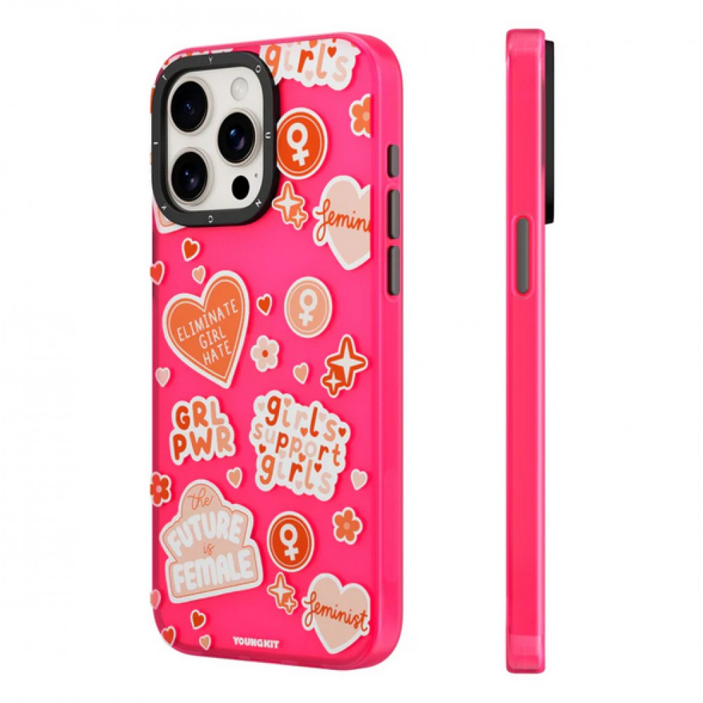 iPhone 15 Pro Max Case H&uuml;lle - Youngkit @Blushing. ginger Positive Quotes Case - Rot