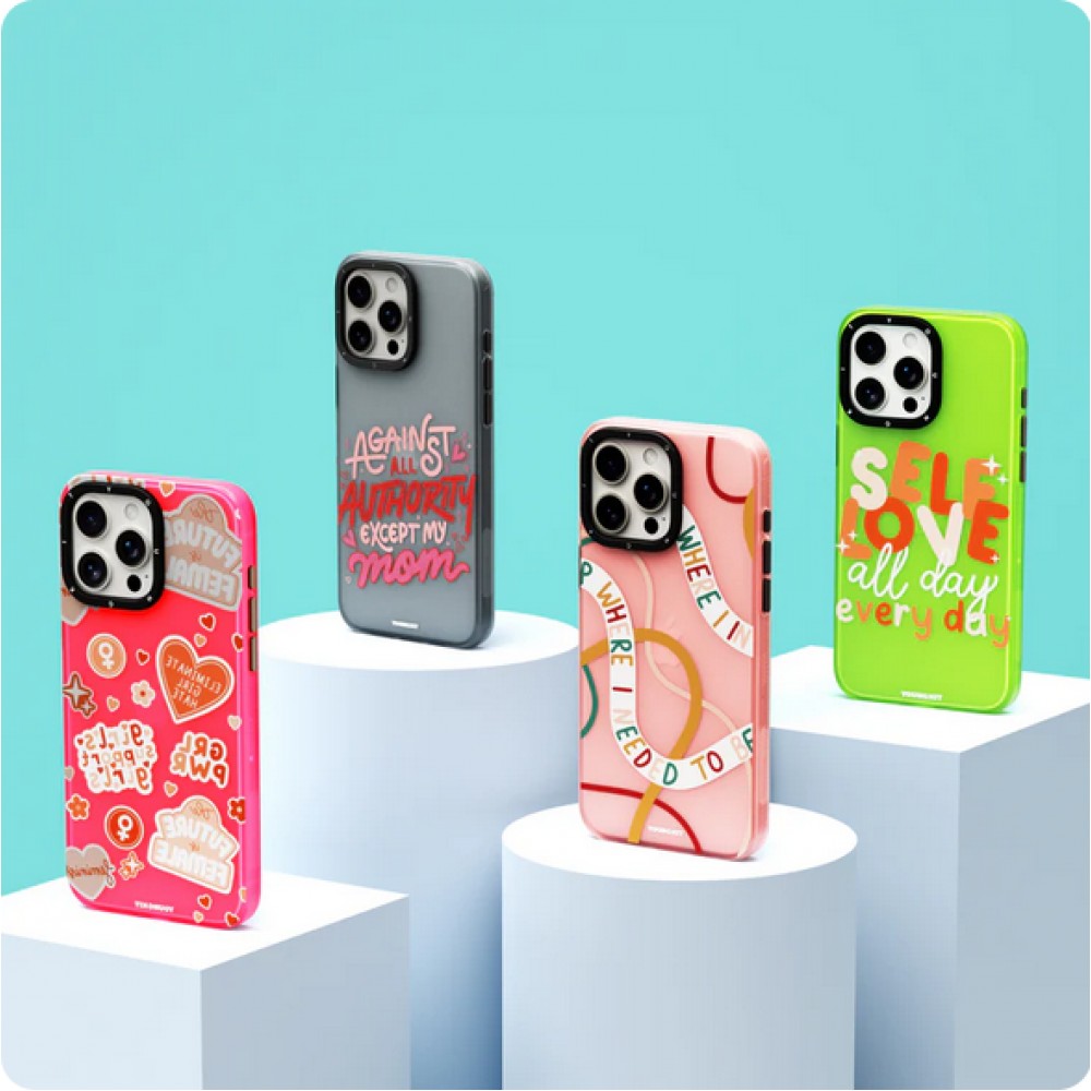 iPhone 15 Pro Max Case H&uuml;lle - Youngkit @Blushing. ginger Positive Quotes Case - Rot