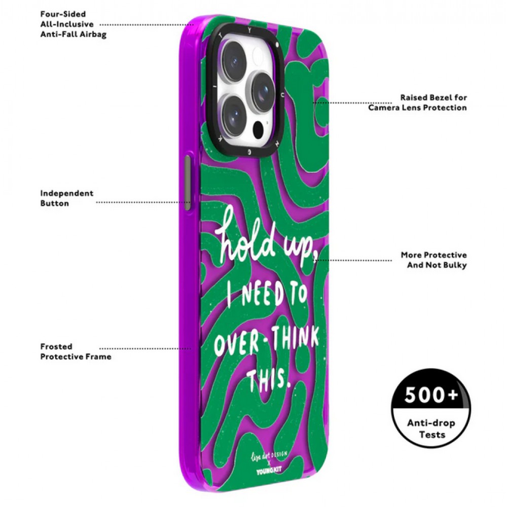 Coque iPhone 15 Pro - Youngkit @LisadotDesign Positive Quotes Case Other People