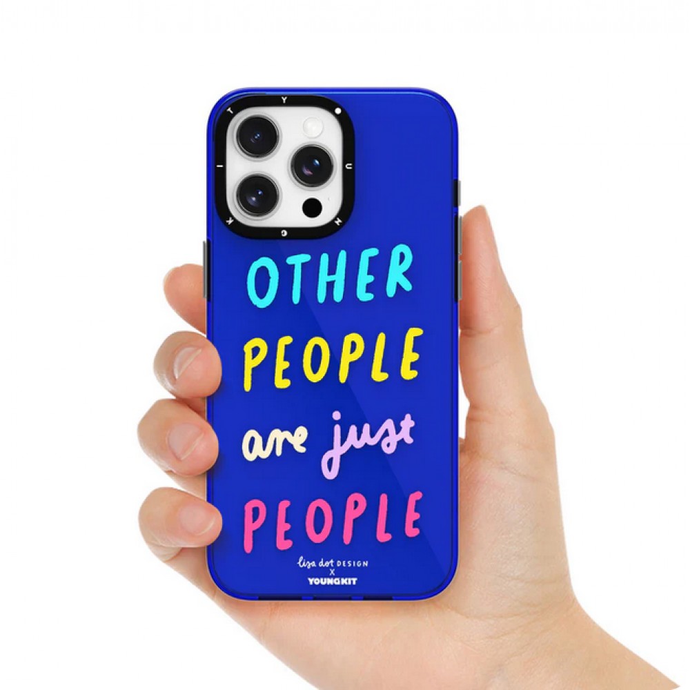 Coque iPhone 15 Pro - Youngkit @LisadotDesign Positive Quotes Case Other People
