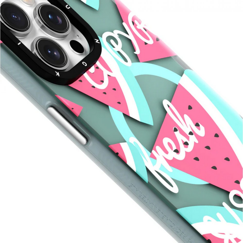 iPhone 15 Pro Max Case H&uuml;lle - Youngkit Summer Fruit-Themed Case mit Magsafe - Gr&uuml;n