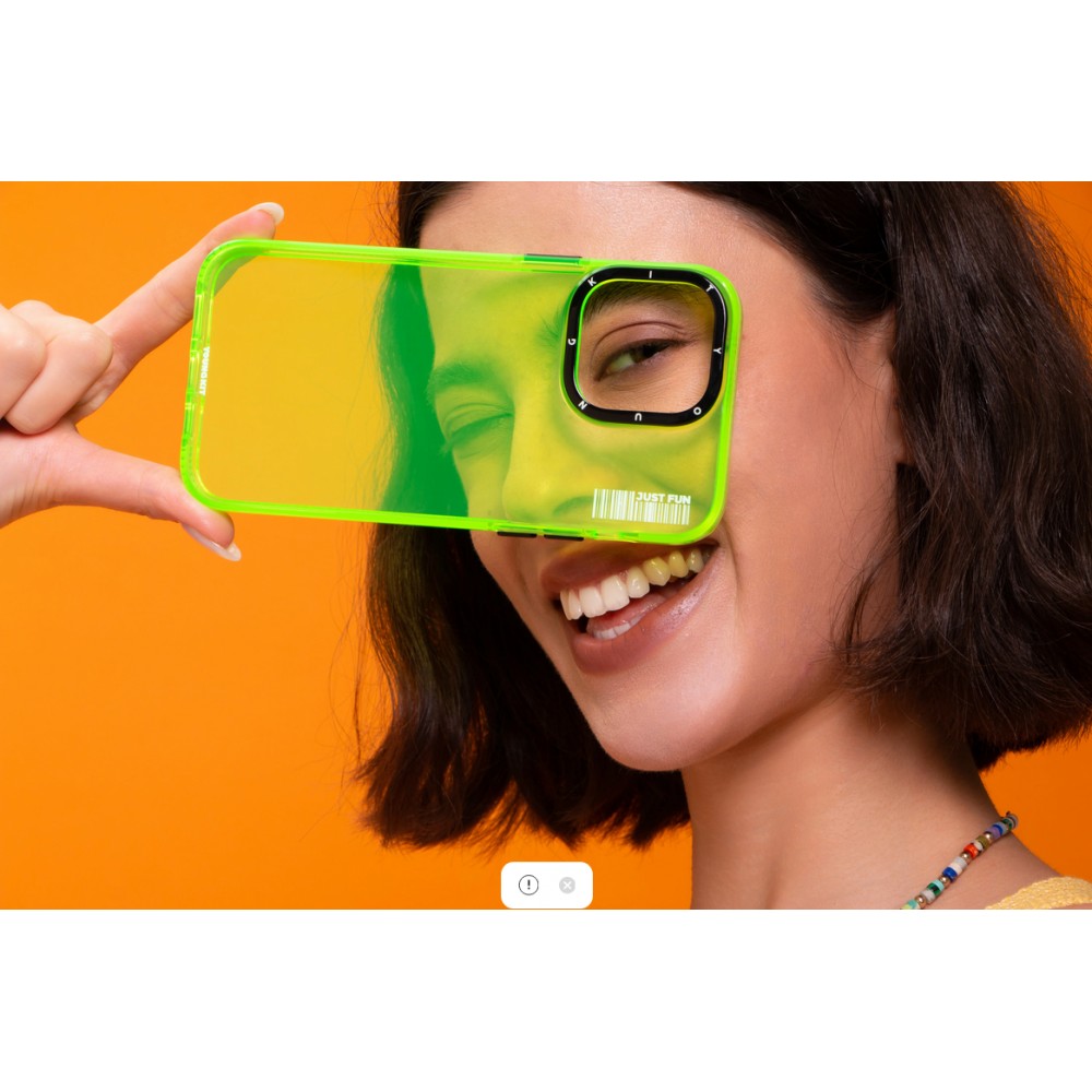 iPhone 15 Pro Max Case Hülle - Youngkit Transparent Crystal Glossy Case avec Magsafe - Blau