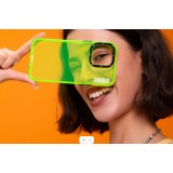 iPhone 15 Pro Max Case Hülle - Youngkit Transparent Crystal Glossy Case avec Magsafe - Blau