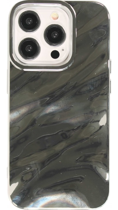 iPhone 15 Pro Case Hülle - Silikon mit 3D Wellenform Spiegeleffekt
