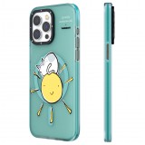 iPhone 15 Pro Case Hülle - Youngkit @Elizabeth Anderson Art Love Cat Case mit Magsafe  - Blau