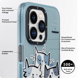 iPhone 15 Pro Case Hülle - Youngkit @Elizabeth Anderson Art Love Cat Case mit Magsafe  - Blau