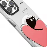 iPhone 15 Pro Case Hülle - Youngkit @Elizabeth Anderson Art Love Cat Case mit Magsafe  - Violett