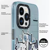 iPhone 15 Pro Case Hülle - Youngkit @Elizabeth Anderson Art Love Cat Case mit Magsafe  - Violett