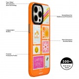 iPhone 15 Pro Case Hülle - Youngkit @byhapppyal Positive Stickers Case mit Magsafe - Orange