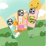 iPhone 15 Pro Case Hülle - Youngkit @byhapppyal Positive Stickers Case mit Magsafe - Orange