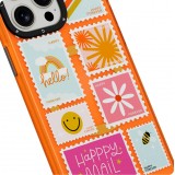 iPhone 15 Pro Case Hülle - Youngkit @byhapppyal Positive Stickers Case mit Magsafe - Orange