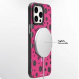 iPhone 15 Pro Case H&uuml;lle - Youngkit Colorful Polka Dots Case mit Magsafe - Weiss