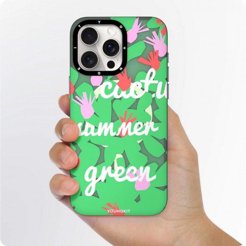 iPhone 15 Pro Case Hülle - Youngkit Summer Fruit-Themed Case mit Magsafe - Grün