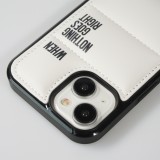 iPhone 15 Case H&uuml;lle - Silikon 3D Kissen Go Left - Weiss