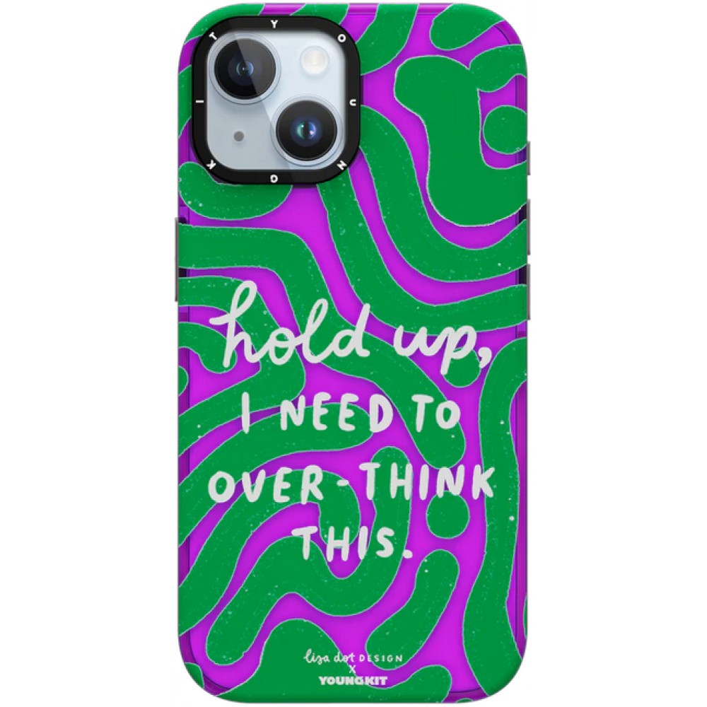 iPhone 15 Case H&uuml;lle - Youngkit @LisadotDesign Positive Quotes Case Overthink this