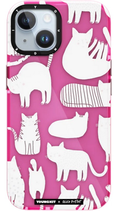 iPhone 15 Case H&uuml;lle - Youngkit Artists Joint@Alice Potter Kids Print Case  - Rosa