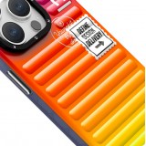 iPhone 15 Case H&uuml;lle - Youngkit Color-Gradient Luggage-Inspired Case - Gr&uuml;n/orange