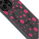 iPhone 15 Case H&uuml;lle - Youngkit Colorful Polka Dots Case mit Magsafe - Schwarz
