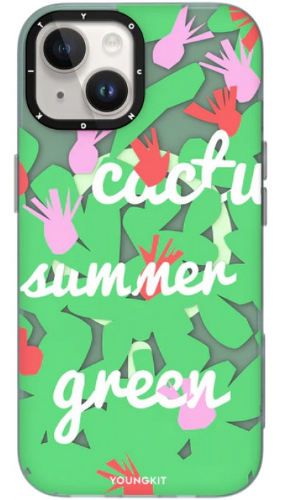 iPhone 15 Case H&uuml;lle - Youngkit Summer Fruit-Themed Case mit Magsafe - Gr&uuml;n