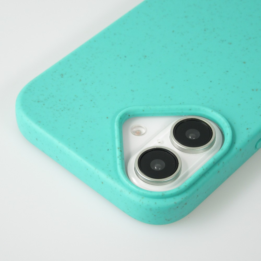 iPhone 16e Case Hülle - Bio Eco-Friendly Vegan mit Handykette Necklace - Türkis