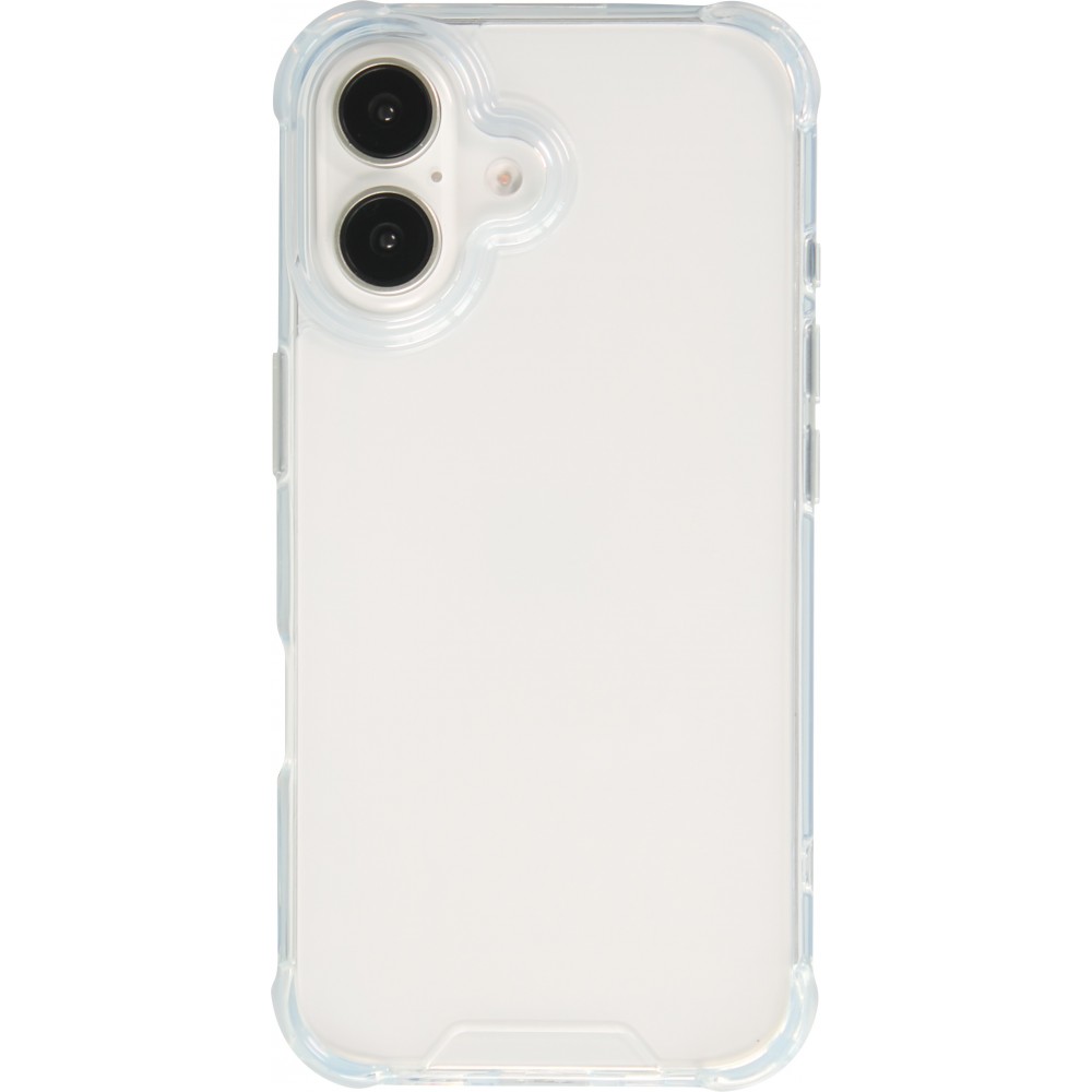 iPhone 16 Plus Case Hülle - Bumper Glass TPU Anti-Schock mit Acryl - Transparent
