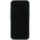 iPhone 16 Plus Case Hülle - Silikon Mat Herz gold - Blau