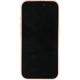 iPhone 16 Plus Case Hülle - Silikon Mat Herz gold - Rosa