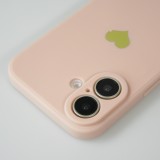 iPhone 16 Plus Case Hülle - Silikon Mat Herz gold - Rosa