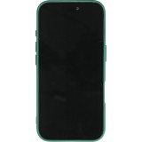 iPhone 16 Plus Case Hülle - Silikon Mat Herz gold - Türkis