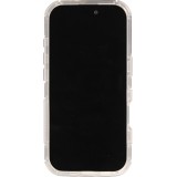 iPhone 16 Pro Case H&uuml;lle - Transparente Hart-Silikon Cover mit 3D Bulp Effekt und verst&auml;rkten Ecken - Transparent