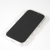 iPhone 16 Pro Case H&uuml;lle - Transparente Hart-Silikon Cover mit 3D Bulp Effekt und verst&auml;rkten Ecken - Transparent
