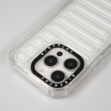 iPhone 16 Pro Case H&uuml;lle - Transparente Hart-Silikon Cover mit 3D Bulp Effekt und verst&auml;rkten Ecken - Transparent