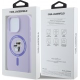 iPhone 16 Pro Case Hülle - Karl Lagerfeld und Choupette soft touch mit MagSafe - Lila
