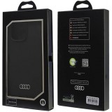 iPhone 16 Pro Max Case Hülle - Audi Silikon Soft Touch mit Logo - Schwarz