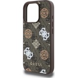iPhone 16 Pro Max Case Hülle - Guess Monogramm Peony mit MagSafe - Braun