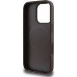 iPhone 16 Pro Max Case Hülle - Guess Monogramm Peony mit MagSafe - Braun