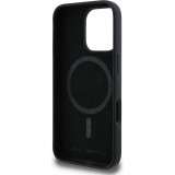 iPhone 16 Pro Max Case H&uuml;lle - Karl Lagerfeld und Choupette soft touch mit MagSafe - Schwarz
