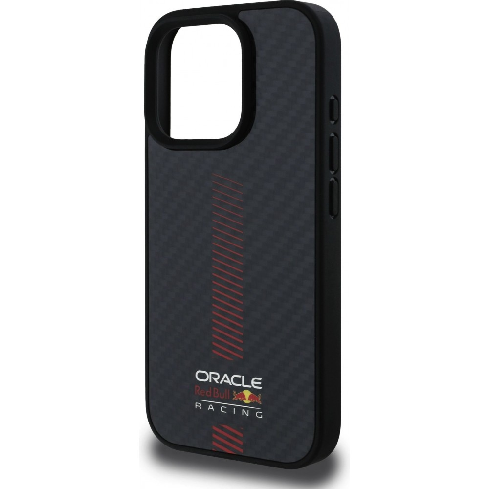 iPhone 16 Pro Case Hülle - Red Bull Racing Carbon Powerbar MagSafe - Schwarz