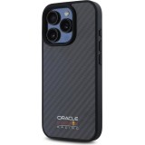 iPhone 16 Pro Max Case H&uuml;lle - Red Bull Racing Simple Carbon mit Logo MagSafe - Schwarz