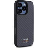 iPhone 16 Pro Max Case H&uuml;lle - Red Bull Racing Simple Carbon mit Logo MagSafe - Schwarz