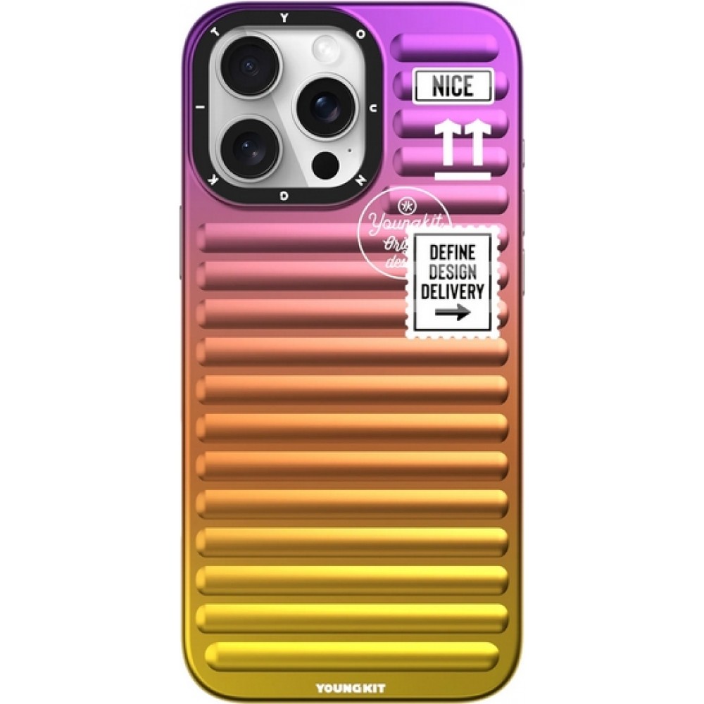 iPhone 16 Pro Max Case H&uuml;lle - Youngkit Glow Luggage-Inspired - Orange