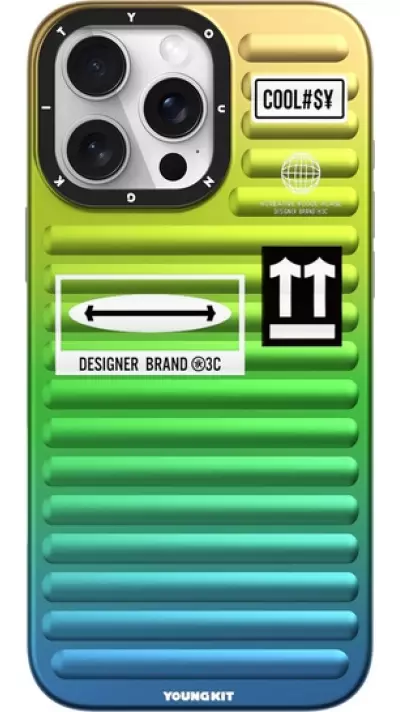 iPhone 16 Pro Max Case H&uuml;lle - Youngkit Glow Luggage-Inspired - Gr&uuml;n