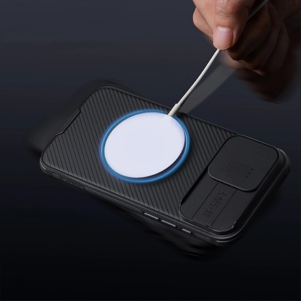 iPhone 16 Pro Case Hülle - Nillkin CamShield Pro Magnetic Case mit MagSafe - Schwarz